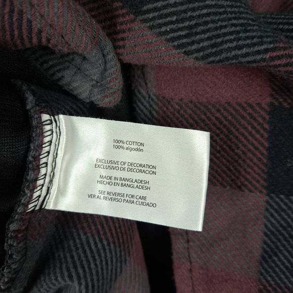 Orvis Flannel Button Shirt Mens Size Large Long Sleeves Pockets Cotton Shacket - Picture 5 of 7